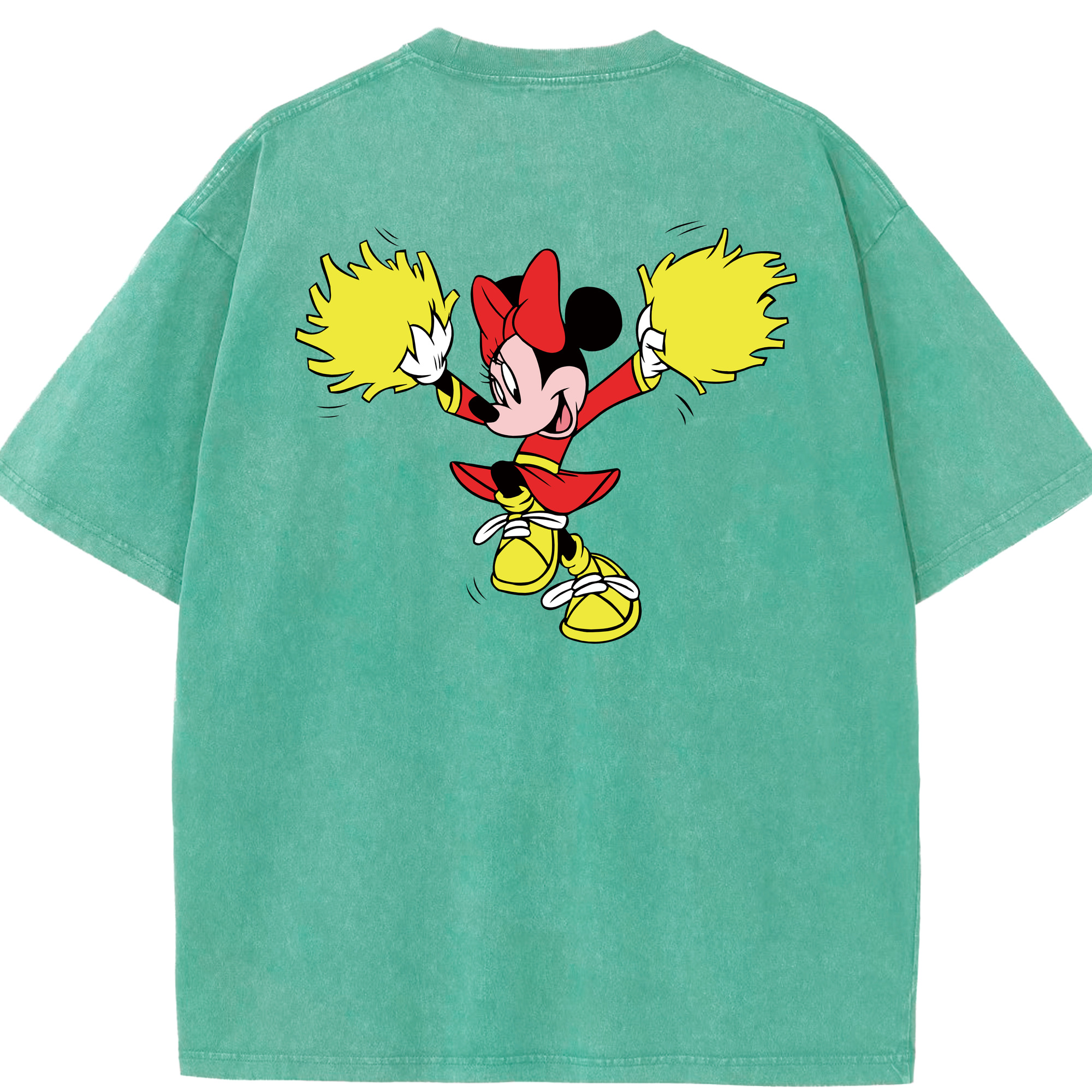 （画像用） ミッキーマウス Mickey Mouse 綿100% ヴィンテージ風 半袖Tシャツ（背面プリント）